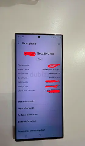 Samsung galaxy note 20 ultra-5g Dual sim UAE 🇦🇪 TDRA version