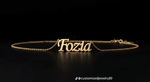Custom Name Necklace | Gold-Plated Brass & Stainless Steel | Moonstone Galleria UAE