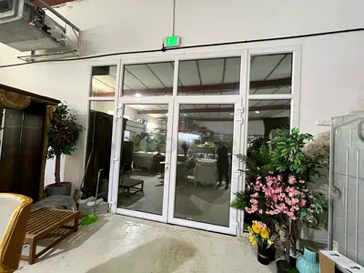 Large aluminium glass door