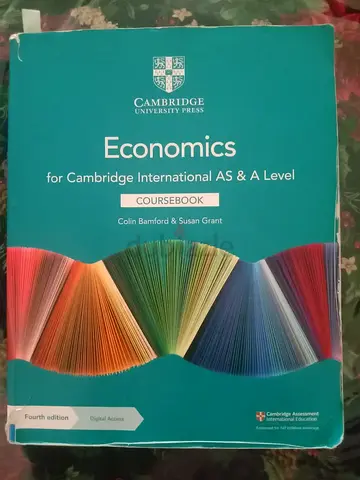 9708- Cambridge International AS & A Level Economics- Hardcover Coursebook High School