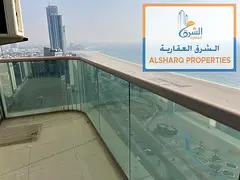 3 Bedroom Apartment for Annual Rent on Ajman Corniche Directly | Sea View | Maid Room | Free Parking