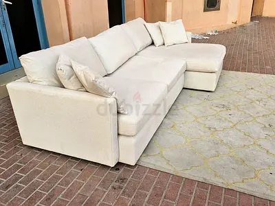 Crate&Barrel Lounge Deep L shape sofa beige