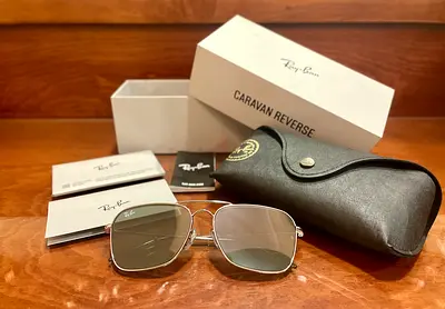 RayBan Caravan Reverse silver Brand New