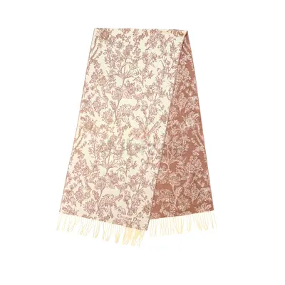 Christian Dior Scarf Wool and Cashmere Pink Reversible
