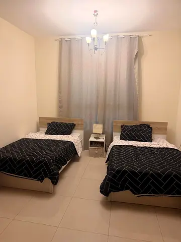 Complete Bedroom Set: 2 Modern Single Beds + Mattresses + beside table