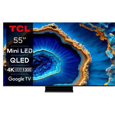 TCL 55" Android Smart QLED Mini LED TV - 4K, 55C805
