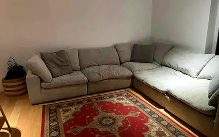 Modular pan Emirates Pianca feather filled sofa