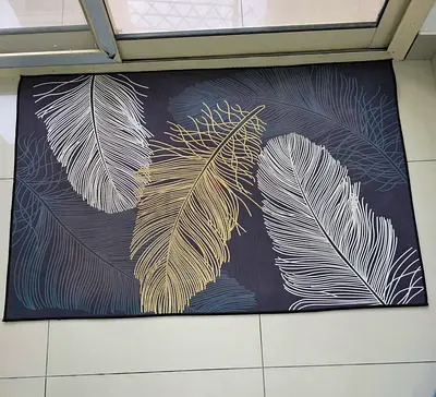 Modern Feather Pattern Rug