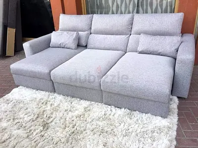 Ikea Eskilstuna L shape sofa bed with storage
