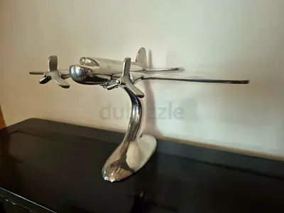 Chrome Airplane Sculpture