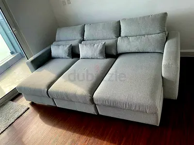 Ikea Eskilstuna L shape sofa bed with storage