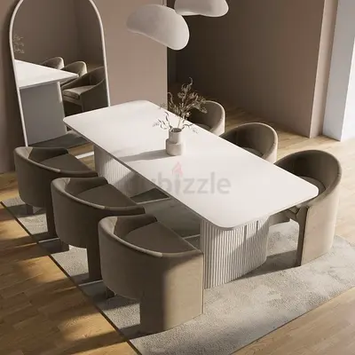 custom made dining set | New modern custom made dining table with chairs