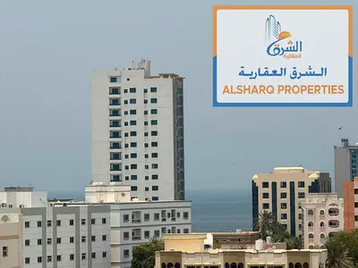 🏡 The most beautiful apartments for monthly rent in Ajman Corniche: 1 bedroom, living room, 2 bathrooms, with balcony, unfurnished 🏡