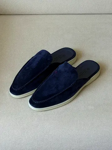 Loro piana Babouche walk navy blue loafer