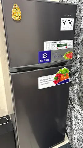Aftron Double-Door Refrigerator - 2-Door, Grey, Good Working Condition
