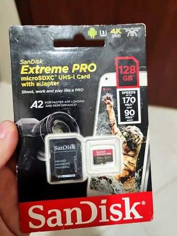 SanDisk Extreme PRO 128GB microSDXC Card with Adapter (170MB/s A2 4K)