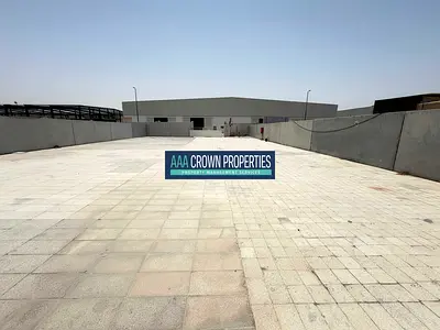PAY 12 CHEQUE PAYMENT OPEN YARD 13000 SQFT FRONT OF ROAD IN AL SAJJA SHARJAH