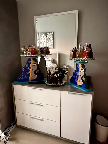 White 3-Drawer Dresser / Sideboard with Mirror - excellent Condition