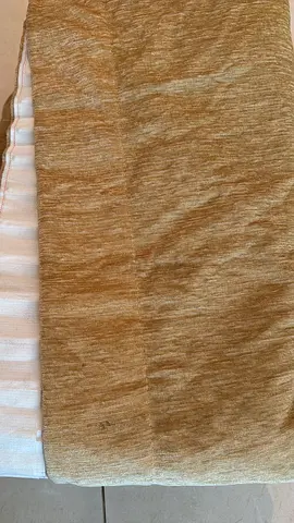 Gold Fabric Curtains with White Inner Lining