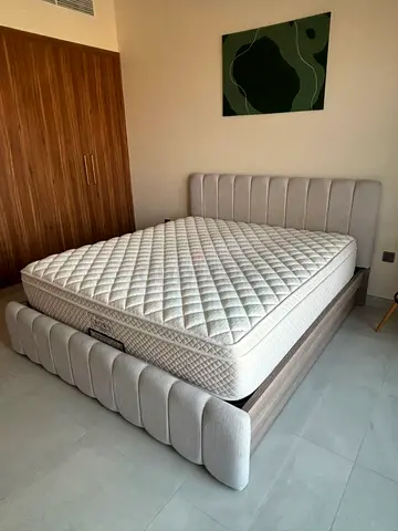 King bed frame and mattress - excellent condition