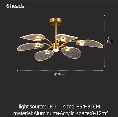 2x golden led ceiling lights