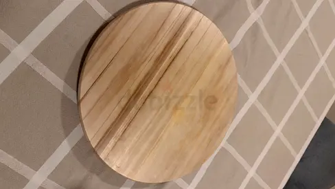 Rotating Round wooden cutting/serving board - solid wood