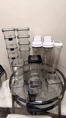 Set of Clear Plastic Food Storage Containers with Lids - Various Sizes