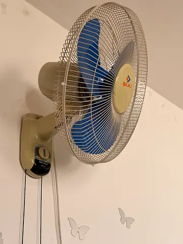 Used Wall-Mounted Oscillating Fan - Functional, Good Condition