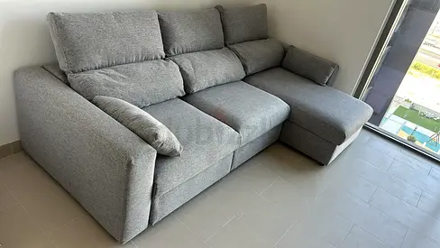 Ikea Eskilstuna L shape sofa bed with storage