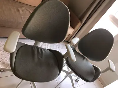 IKEA Hattefjall Ergonomic Office Chairs (2x) – Grey/White