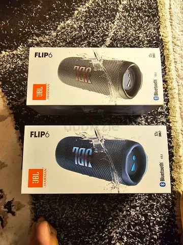 Pair of JBL Flip 6 Bluetooth Portable Speakers - Sealed Boxes