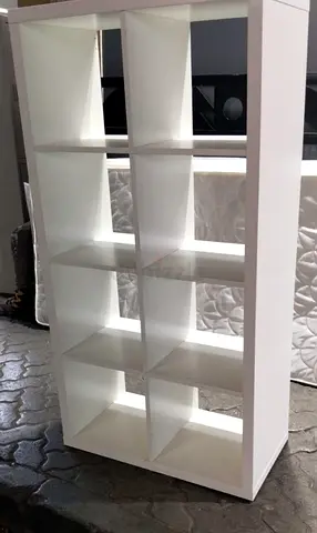 White 8-Cube Storage Shelf Unit - Good Condition