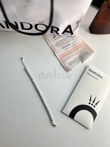 Pandora CZ Tennis Bracelet with polishing Cloth