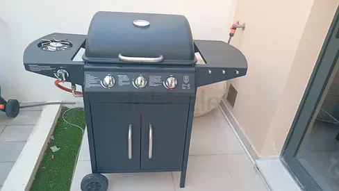 Outdoor 3-Burner Gas Grill with Side Burner