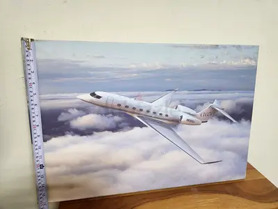 ​Gulfstream G650 Private Jet Canvas Wall Art / Aviation Photo Print (60x40 cm)
