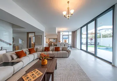 Luxury Furnished 5BR Master Villa for Annual Rent in Al Hamriyah, Ajman – 7 Baths, Pool, Garden, Built-in Wardrobes, Parking & Central AC.