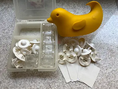 Baby Safety Proofing Bundle Socket Covers, Corner Bumpers and Bath Tap Guard