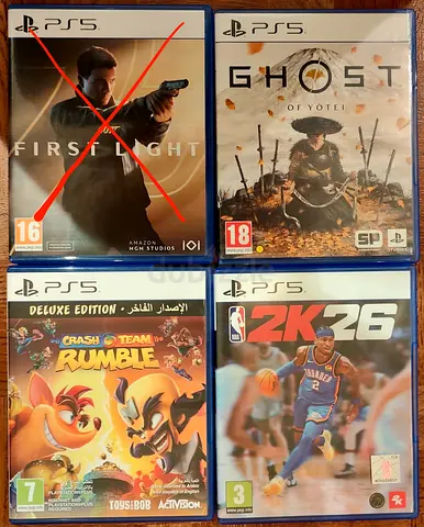 PS5 Game Bundle: 007 First Light, Ghost of Yotei, Crash Team Rumble Deluxe Edition, NBA 2K26