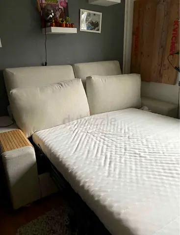 Ikea vimle L shape sofa bed under storage space and mattress