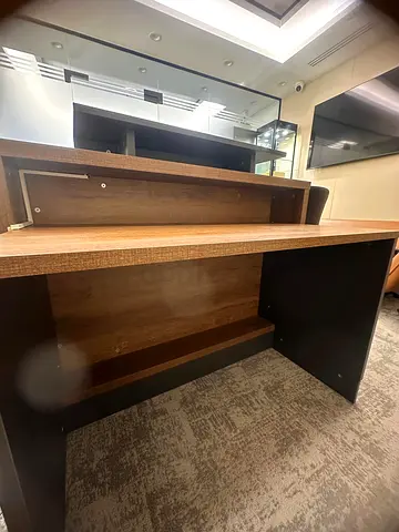 Wooden Reception Desk / Office Counter in Good Condition