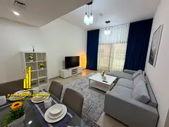 🏢Luxury and elegant fully furnished one-bedroom apartment for monthly rent in Al Shurooq Towers 