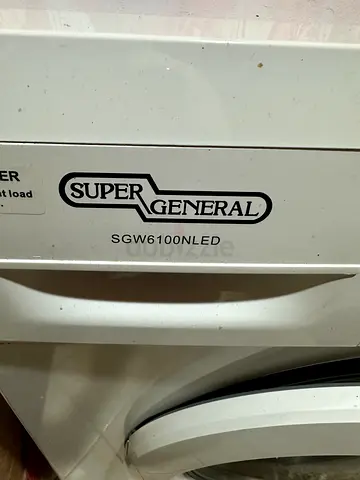 Super General front load washing machine SGW6100NLED - used