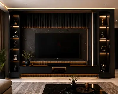 Entertainment feature wall