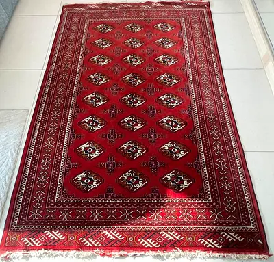Original Persian Hand-knotted Turkaman Style 180x130 cm (over 85 years old)