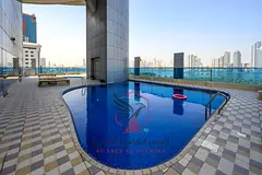 Sea view, one month rental + free gym and pool parking. Largest one-bedroom apartment with a spaciou