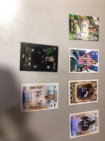Set of 6 UEFA Champions League collectible player trading cards