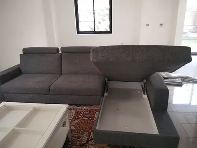 Ikea Sorvallen L shape sofa under storage