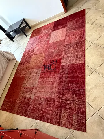 Large Red Modern Area Rug - Good Condition
