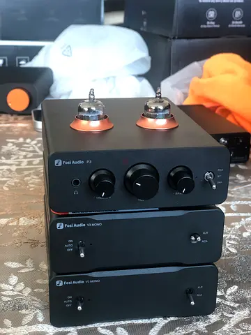Fosi audio V3 Mono Blocks and P3 Preamplifier