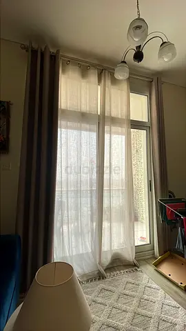 Curtains with rod